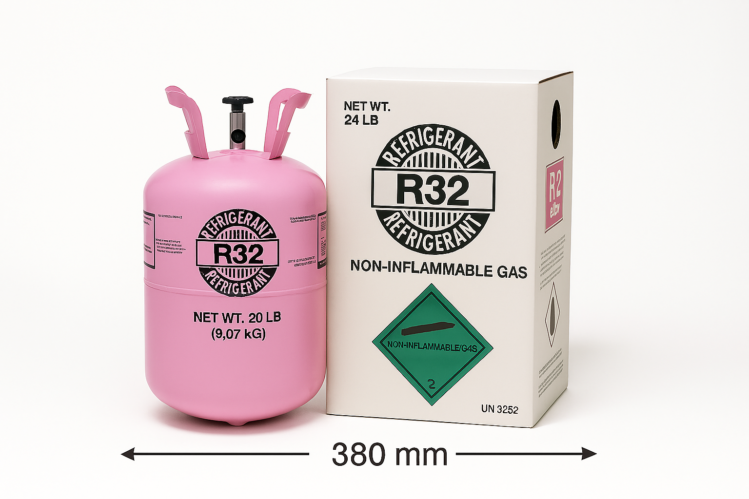 R-32 Réfrigérant - Bouteille de 20 lb (9,07 kg)